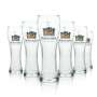 6x Weihenstephan Beer Glass Wheat 0.3l Relief Rastal