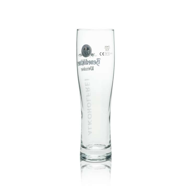 6x Benedictine Beer Glass Wheat 0.3l Madison Sahm