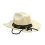 1x Sauza Tequila straw hat natural black ribbon/lace with pearl