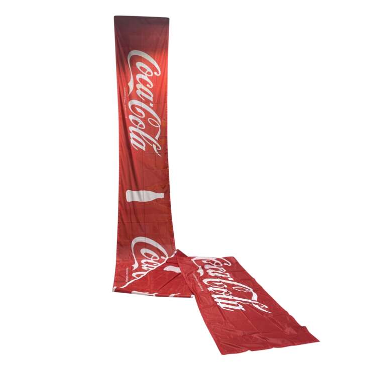 1x Coca Cola soft drink flag red logo long