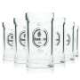 6x Krombacher glass 0.3l mug tankard Seidel contour beer glasses calibrated Gastro