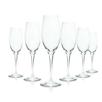 6x Lanson glass 0,1l champagne flute goblet glasses...