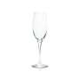 6x Lanson glass 0,1l champagne flute goblet glasses gauged gastro sparkling wine secco bar