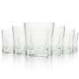 6x Jack Daniels whiskey glass tumbler Gentleman Jack 5-sided white