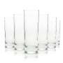 6x Ballantines whiskey glass long drink logo white with arrow