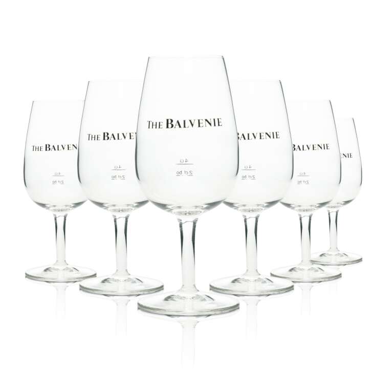 6x Balvenie Whiskey Glass Tasting Logo Gold 4cl Böckling