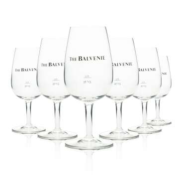 6x Balvenie Whiskey Glass Tasting Logo Gold 4cl...