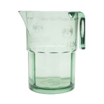 1x Bacardi Rum glass plastic carafe with handle
