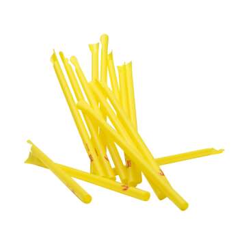 15x Pitu Schnapps Straw Yellow Plastic