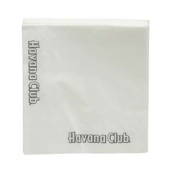250x Havana Club Rum napkins white font small