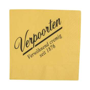200x Verpoorten liqueur napkins yellow pampering creamy