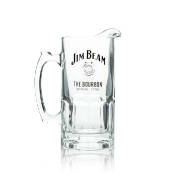 1x Jim Beam whiskey glass carafe black lettering