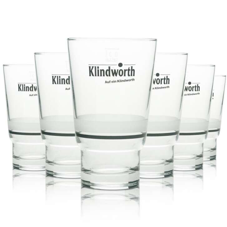 6x Klindworth juice glass long drink 0,3l rastal
