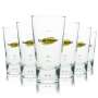 6x Glen Grant whiskey glass long drink with bubble glebes logo