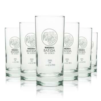 6x Batida de Coco liqueur glass long drink straight 290ml