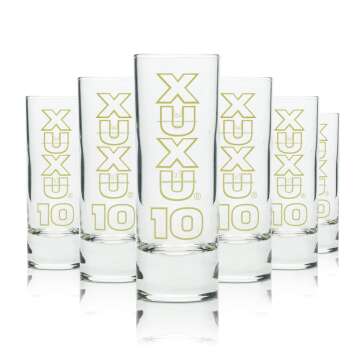 6x XuXu 10 Limes glass shot 4cl shot glasses short...