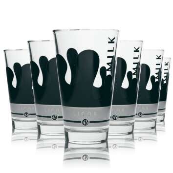 6x liqueur 43 liqueur glass long drink black/white 3...
