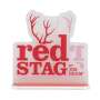 1x Jim Beam Whiskey card holder Red Stag white/red