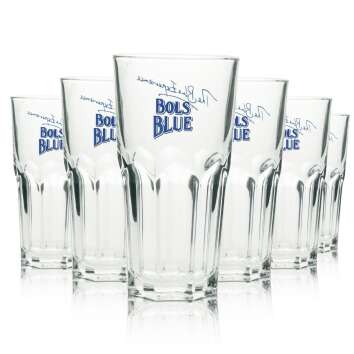6x Bols liqueur glass Longdrink the blue Experience