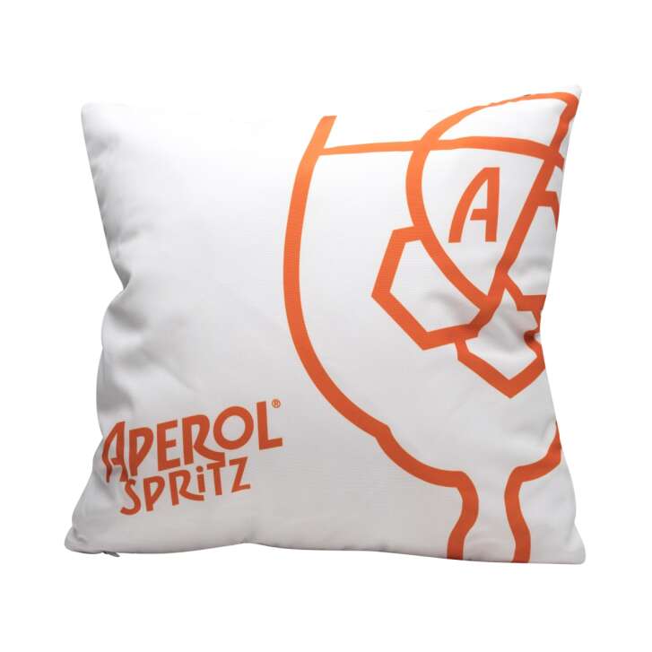 Aperol Spritz cushion white bottle 40x40 outdoor decoration lounge sofa bar logo couch