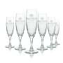 6x Francois Montand champagne glass champagne flute 0,1l Arcoroc