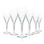 6x Cinzano aperitif glass champagne flute logo white