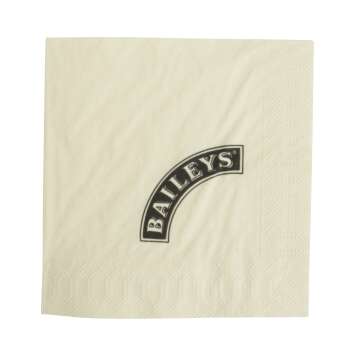 250x Baileys liqueur napkins cream logo curved