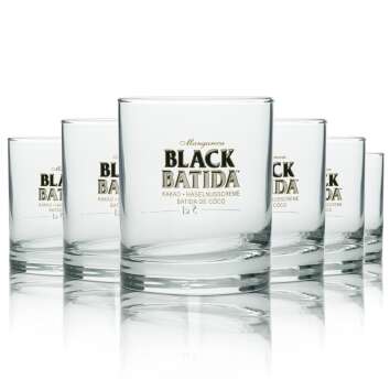 6x Batida de Coco liqueur glass Black Batida 2cl Tumbler