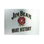 1x Jim Beam Whiskey illuminated sign Plexiglas on aluminum plate with wall bracket