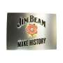 1x Jim Beam Whiskey illuminated sign Plexiglas on aluminum plate with wall bracket
