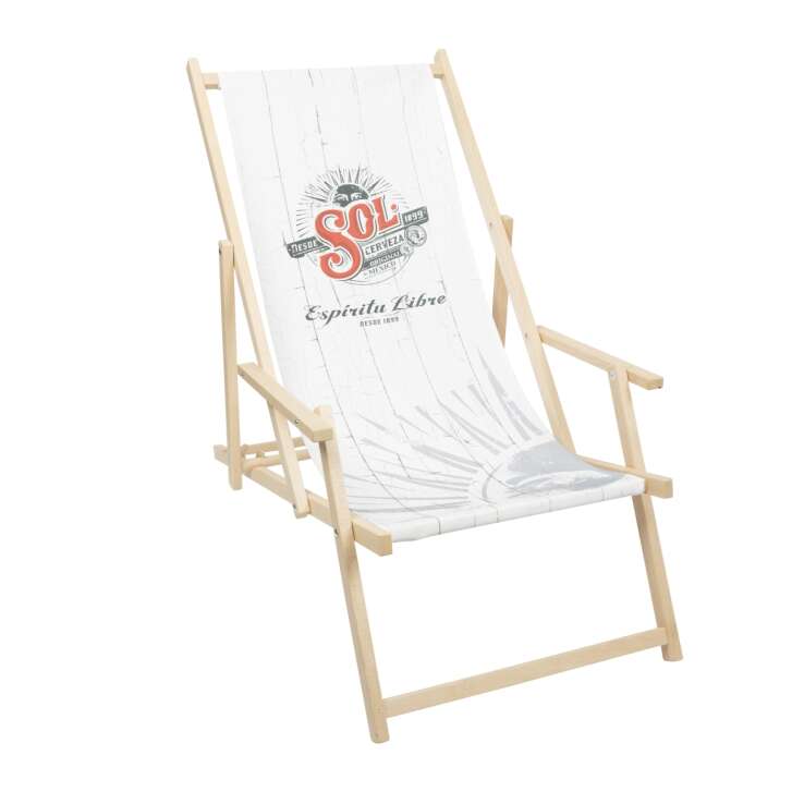 Sol Beer Deckchair Folding Beach Garden Lounge Beach Camping Lounger Furniture Chair