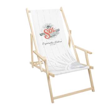 Sol Beer Deckchair Folding Beach Garden Lounge Beach...