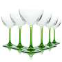 6x Tanqueray gin martini bowls green foot without logo