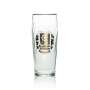 6x Augustiner beer glass 0,5l rastal with gold rim