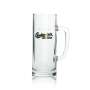 6x Budweiser beer glass jug 0,5l sahm gold logo