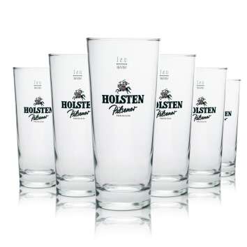 6x Holsten beer glass Pilsner Premium Longdrink 0,5l rastal