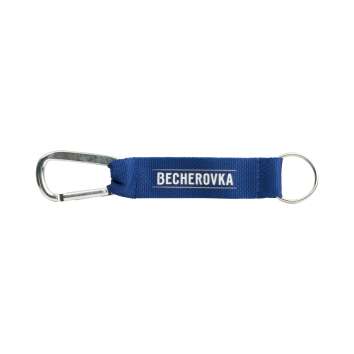 Becherovka Vodka key ring carabiner key ring lanyard blue...