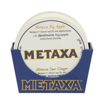 10x Metaxa Brandy coaster set 10x stand + 100x beer mat...