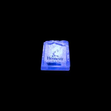 6x Hennessy Black Cognac Ice Cubes Plastic LED Blue Stone...