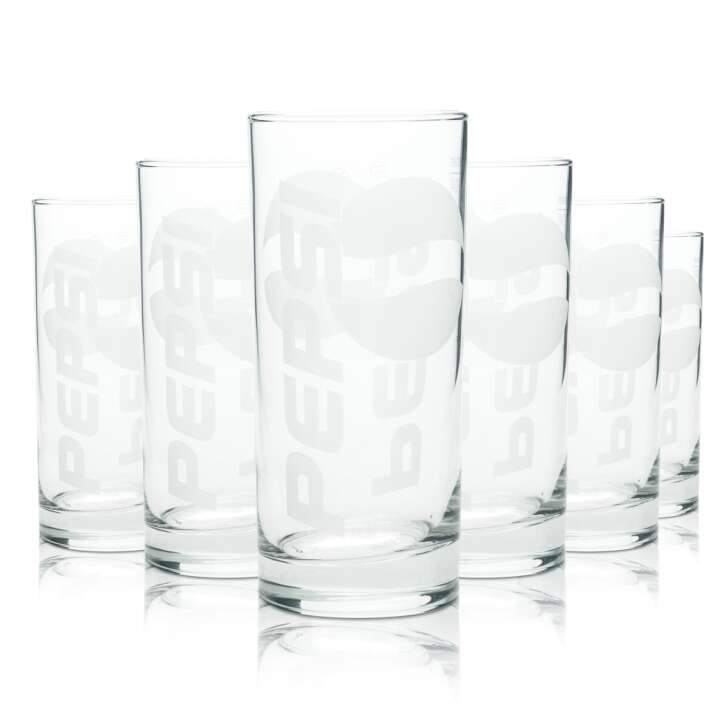 12x Pepsi Softdrink Glass 0,4l Cup Longdrink Limo Cola Glasses Gastro Bar USA