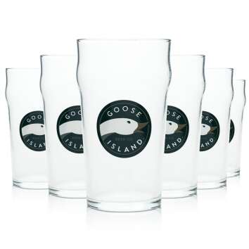 6x Goose Island Beer Glass 0,35l Mug Pint Glasses Gastro...