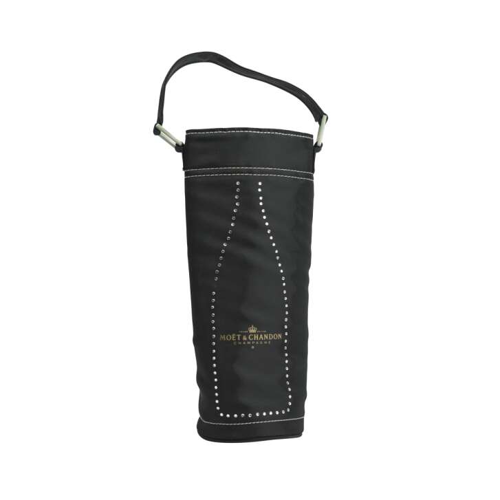 1 Moet Chandon champagne cooler bag Carrier bag with handle black/crystals lettering for 0.7L bottles new