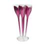 4x Moet Chandon champagne glass holder tulip + 4 plastic glasses stand pink