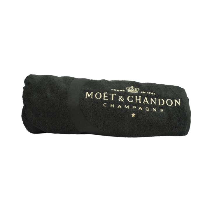 Moet Chandon champagne towel beach towel 160x80cm black Be Fabulous