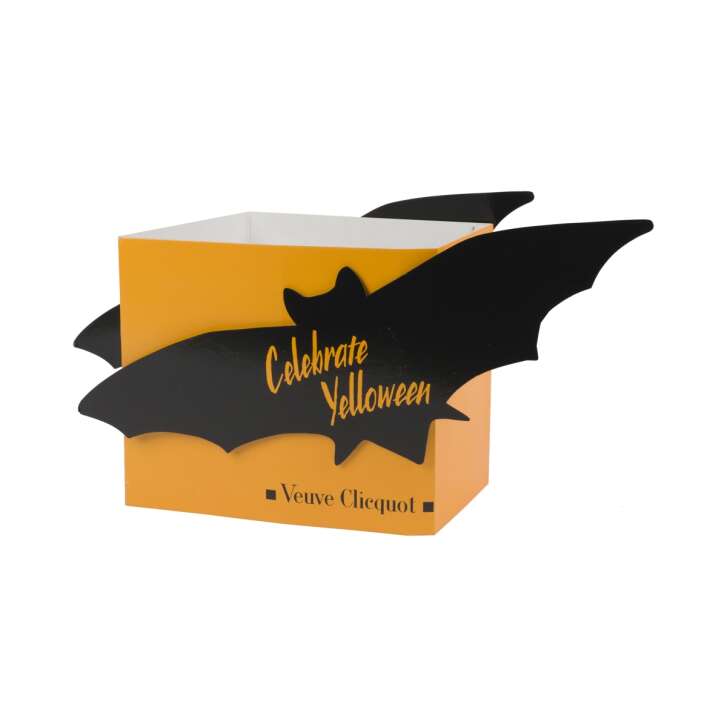 Veuve Cliquot Champagne cardboard sign bat Celebrate Yelloween stand-up display