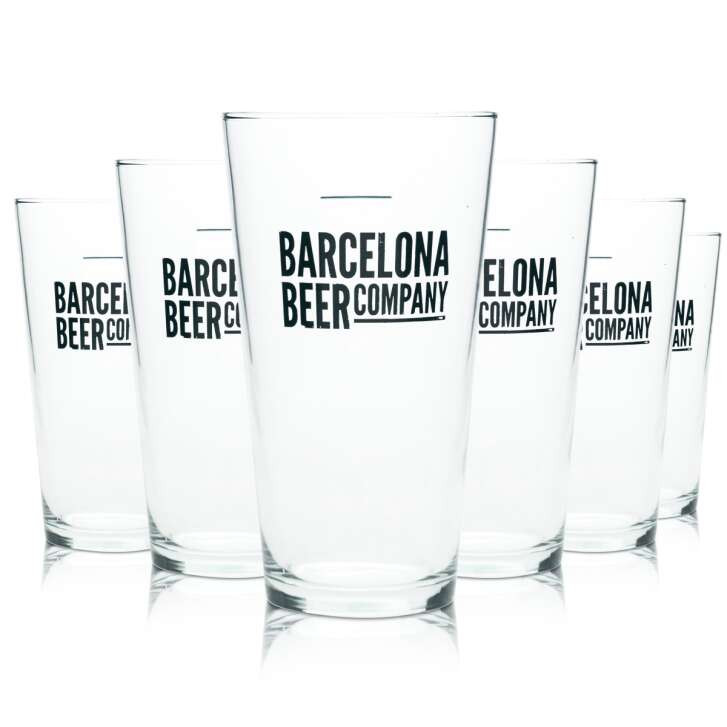 12 Barcelona Beer Company beer glass mugs 250ml new