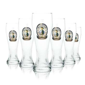 6 Allgäuer Büble beer glass Weizen 0,5l Sahm new