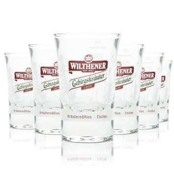 6x Wilthener schnapps glass 2cl glasses Shot Stamper...