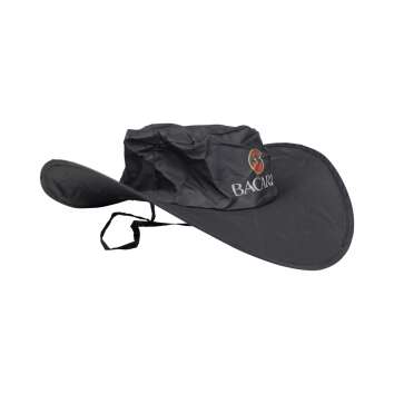Bacardi rum hat foldable black rain jungle angler fishing...