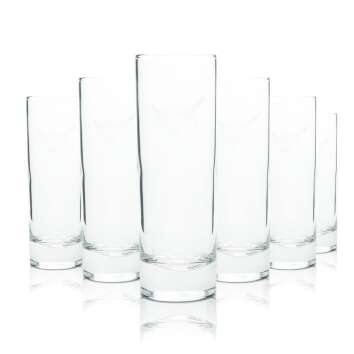 6x Smirnoff Vodka Glass Longdrink thin Cocktail Glasses...